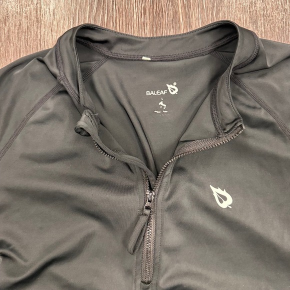 Baleaf Black Long Sleeve Rash Guard Swim Dress UPF 50 Sun Protection Size L - Picture 4 of 7